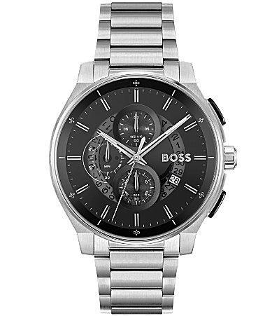 Hugo Boss Mens Peak 2.0 Quartz Chronograph Stainless Steel Bracelet Watch Product Image