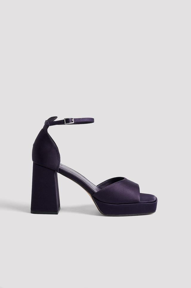 Satin Plateau Heels Product Image