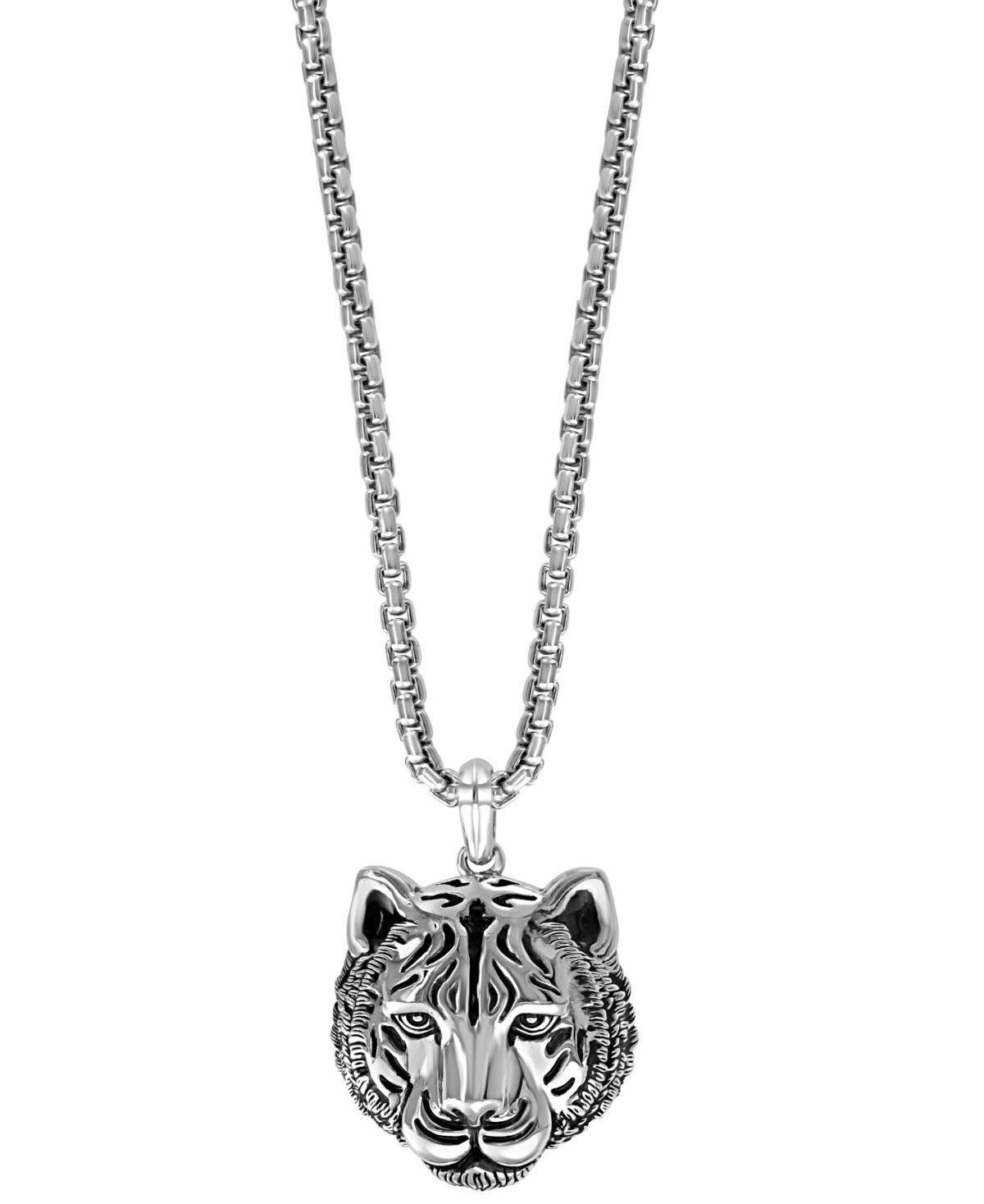 Effy Mens Panther 22 Pendant Necklace Sterling Silver Product Image