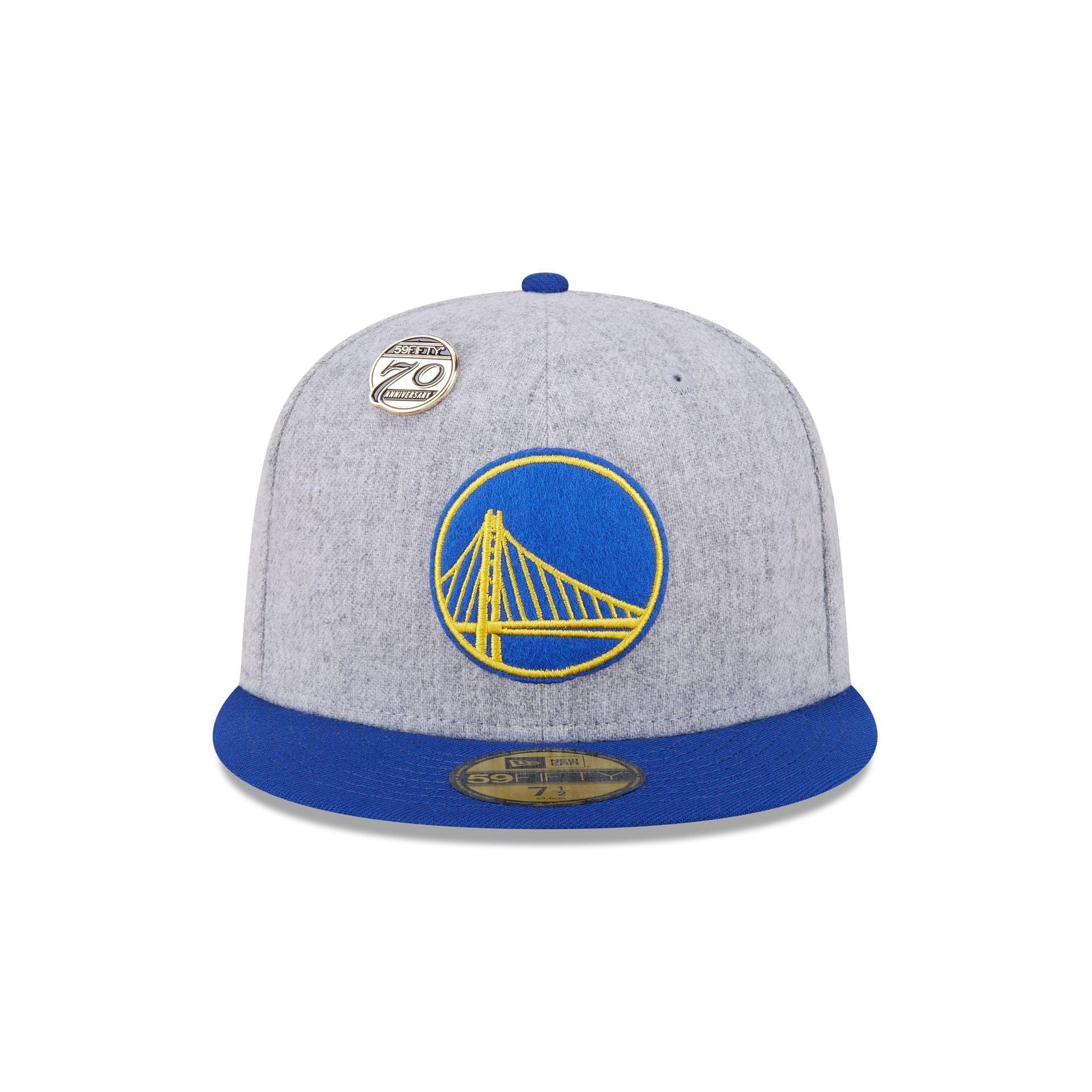 Golden State Warriors 70th Anniversary Gray 59FIFTY Fitted Hat Male Product Image