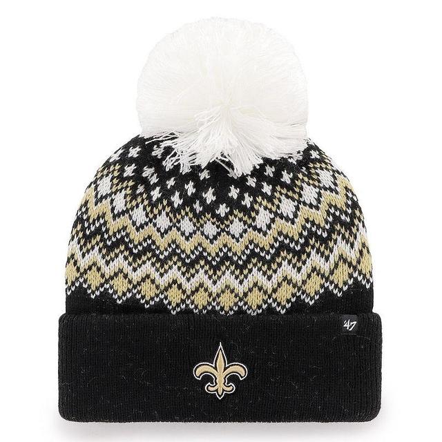 Womens 47 New Orleans Saints Elsa Cuffed Pom Knit with Hat Product Image