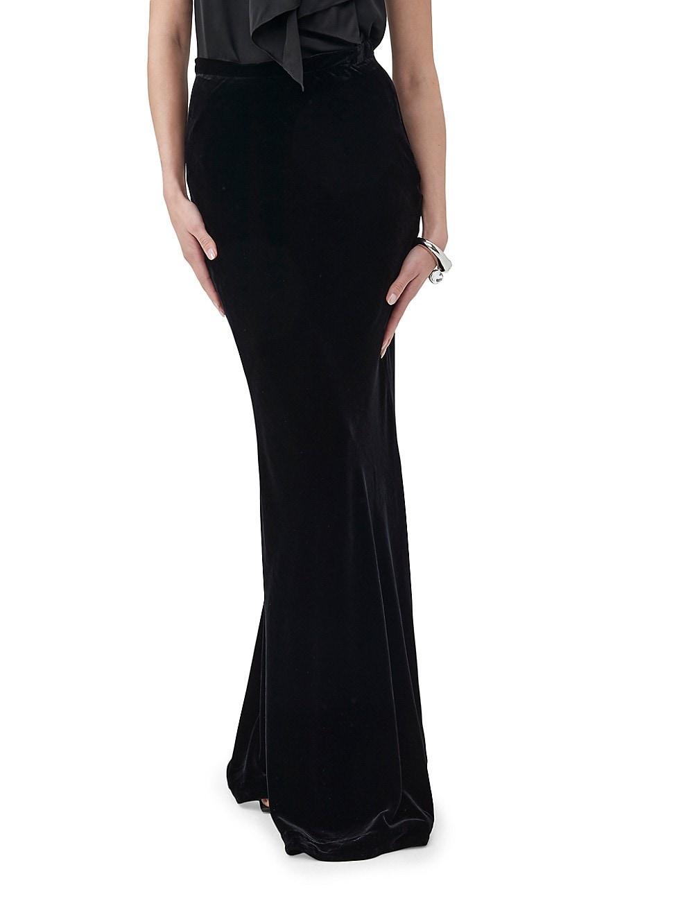 Womens Rabina Velvet Maxi Skirt Product Image