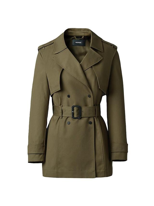 Womens Adva Mid-Length Buckled Trench Jacket Product Image