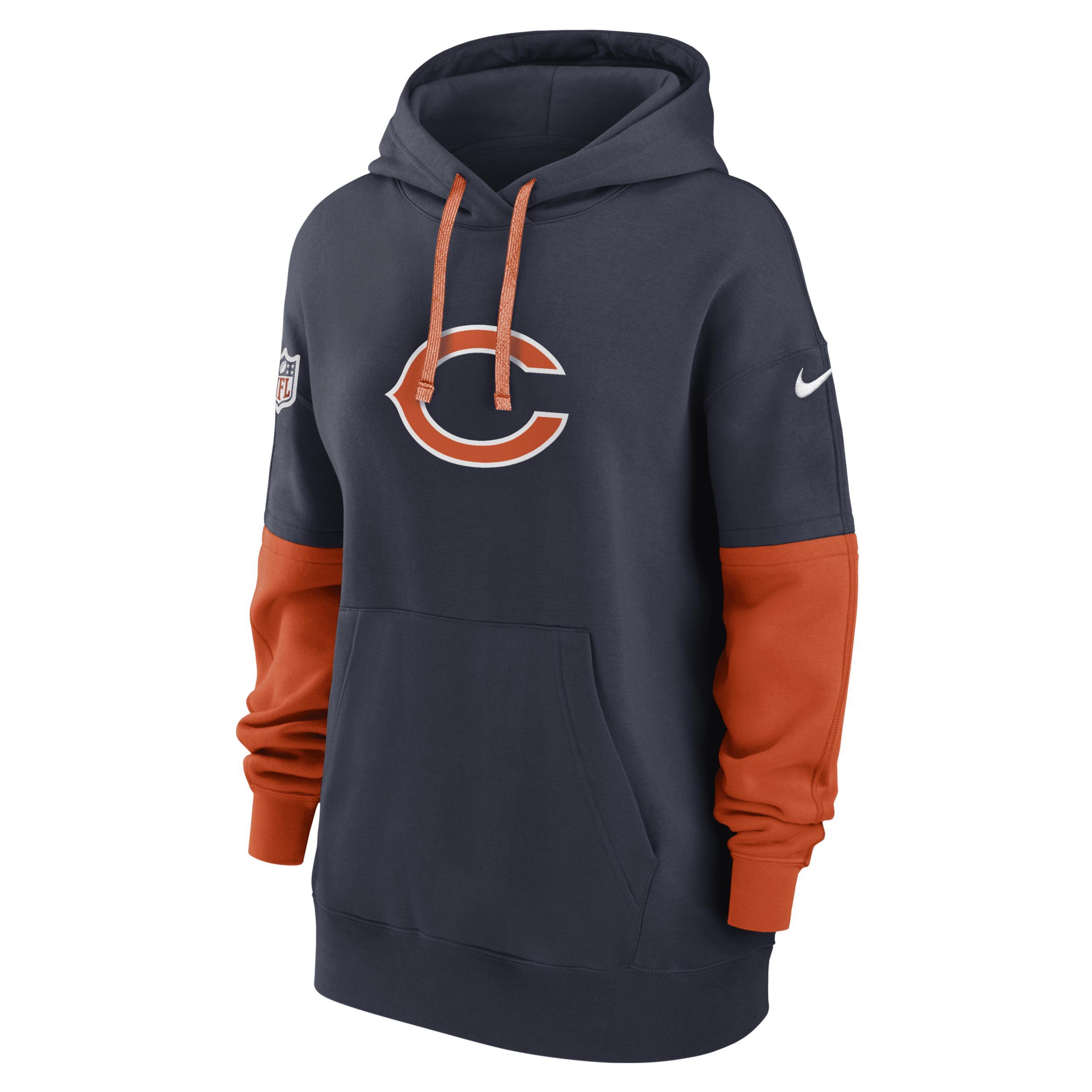 Chicago Bears Sideline Essential Nike Womens NFL Pullover Hoodie Product Image