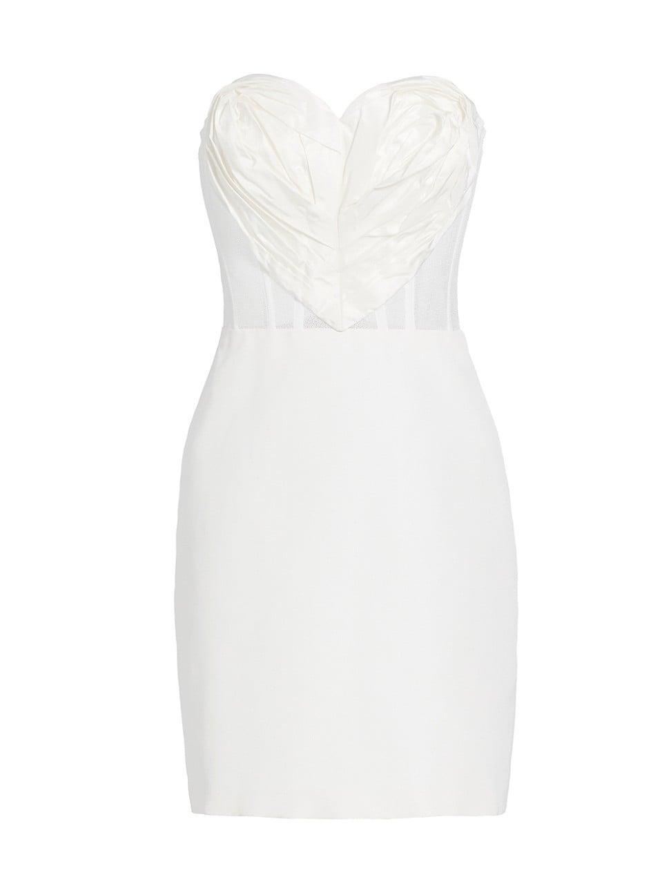 Carolina Herrera Sweetheart Neck Strapless Faille Minidress Product Image