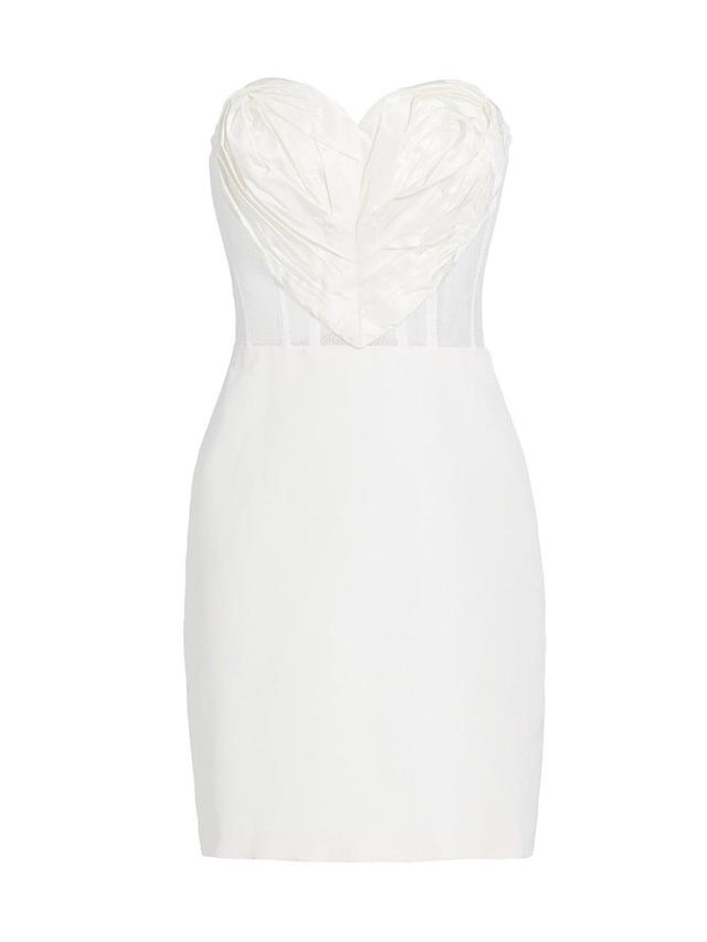 Carolina Herrera Sweetheart Neck Strapless Faille Minidress Product Image