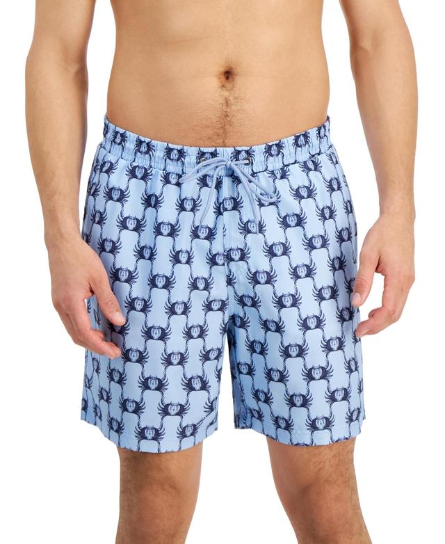 Club Room Mens Crab Toile Printed Quick-Dry 7 Swim Trunks, Created for Macys Product Image