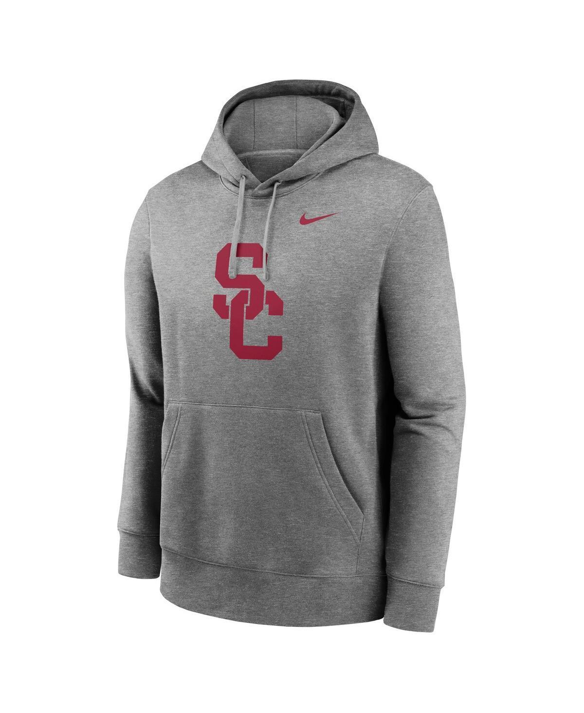 NIKE Men's Heather Gray Usc Trojans Primetime Evergreen Club Fleece Pullover Hoodie Product Image