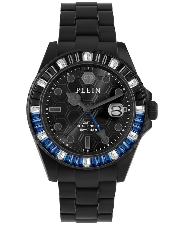 Philipp Plein Mens Gmt Black Ion-Plated Stainless Steel Bracelet Watch 44mm - Black Product Image