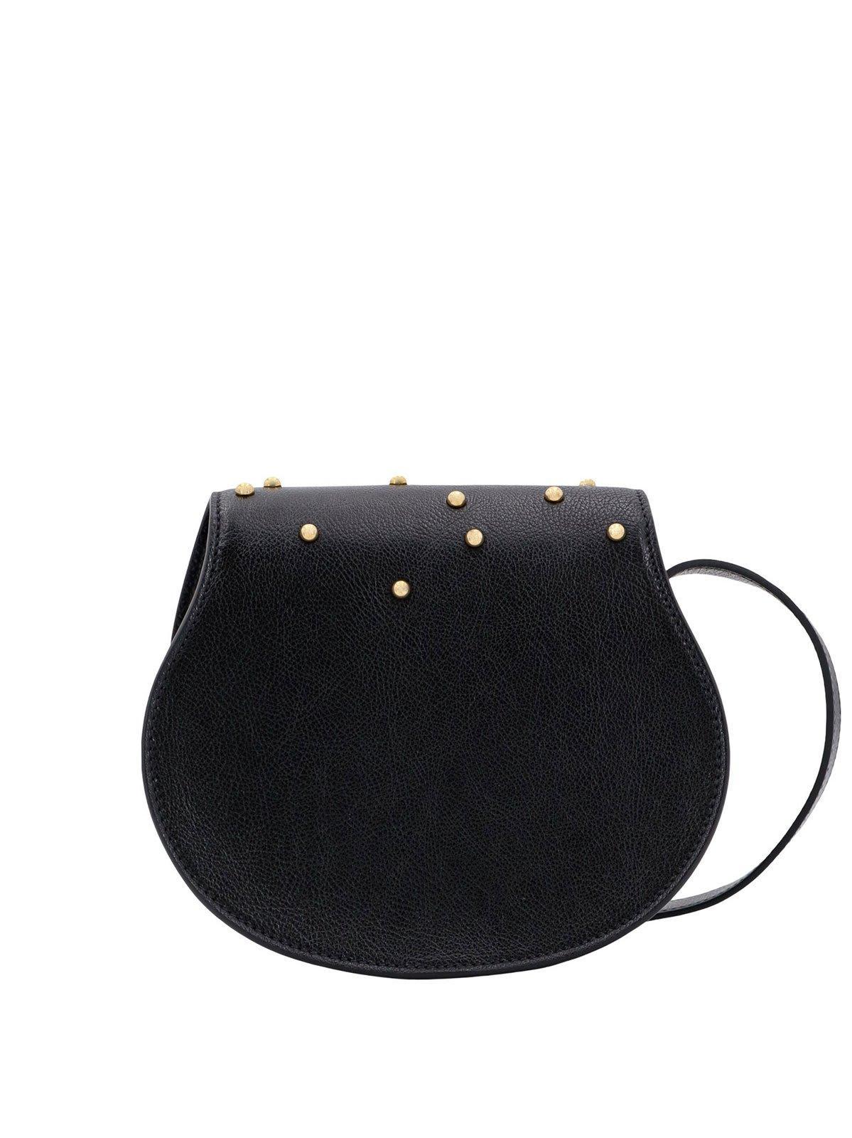 Small Marcie Saddle Bag In Black Product Image