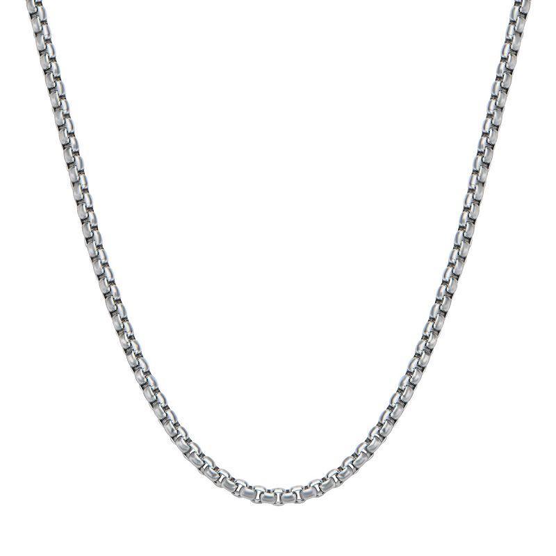 Mens Stainless Steel 5 mm Box Chain Necklace Multicolor Product Image