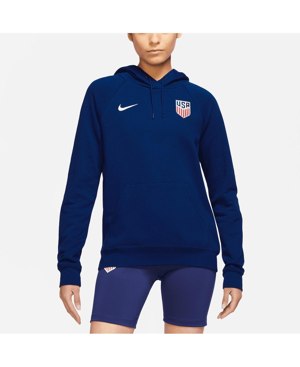 Womens Nike Navy Usmnt Essential Raglan Pullover Hoodie Product Image