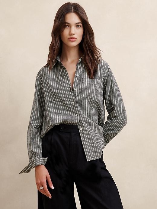 Classic Linen-Blend Shirt Product Image