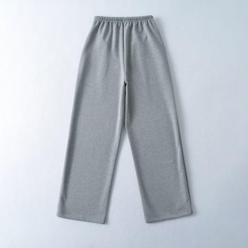 Drawstring Waist Wide Leg Pants Product Image