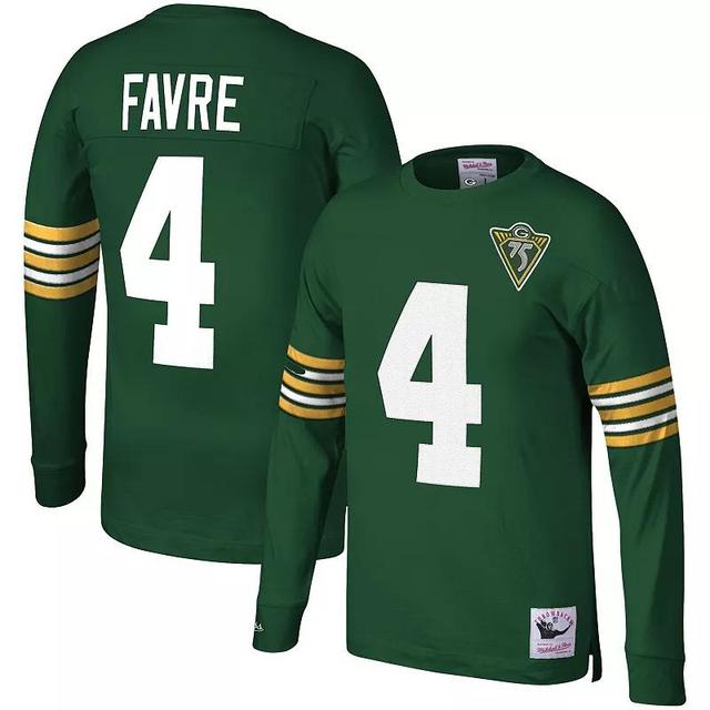 Mens Mitchell & Ness Brett Favre Bay Packers 1994 Retired Player Name & Number Long Sleeve T-Shirt Product Image