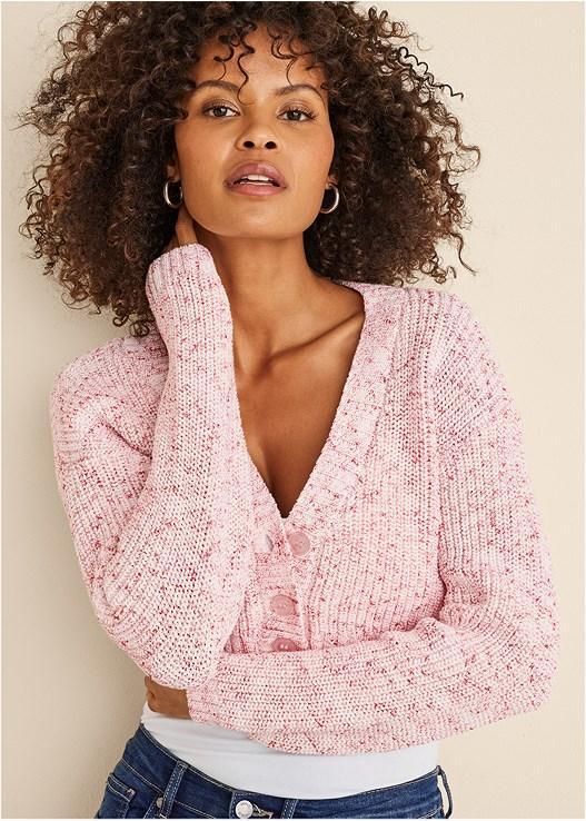 Marled Crop Cardigan Product Image