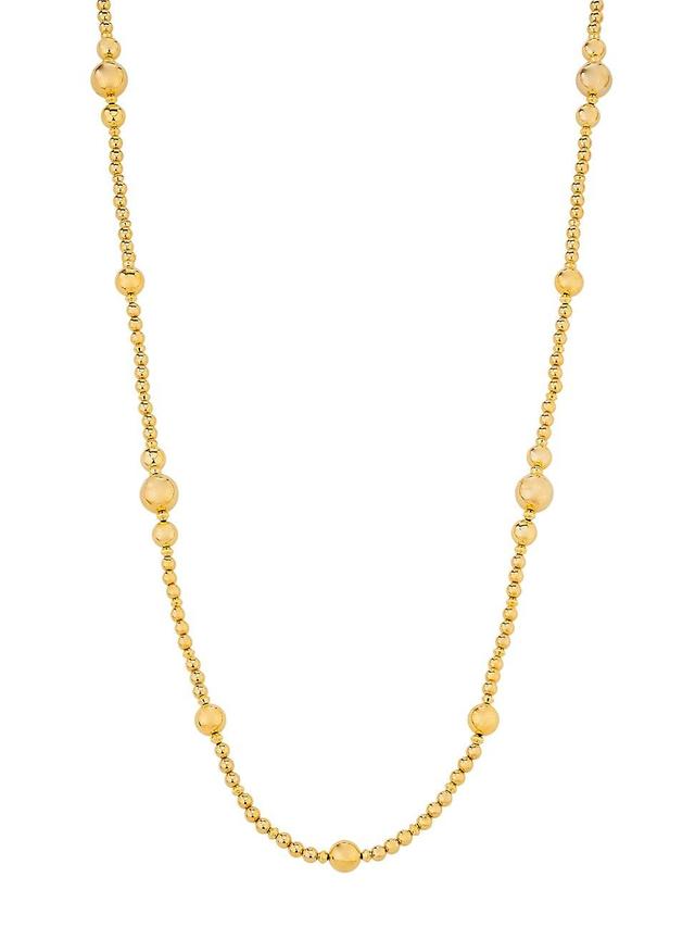 Womens 9th And 38th Carnegie 24K Gold-Plated Bead Necklace Product Image