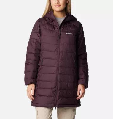 Womens Columbia Powder Lite II Mid Jacket Dark Grey Product Image