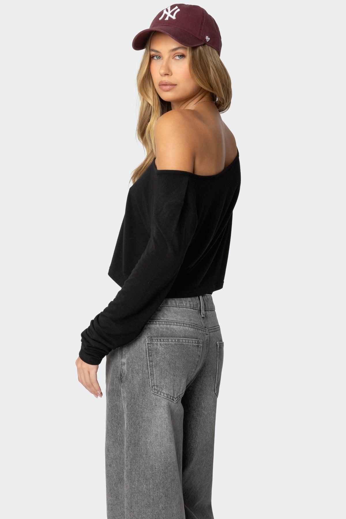 Cropped Off Shoulder Top Product Image