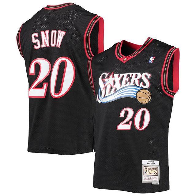 Mens Eric Snow Black Philadelphia 76ers 2000-01 Hardwood Classics Swingman Jersey - Black Product Image