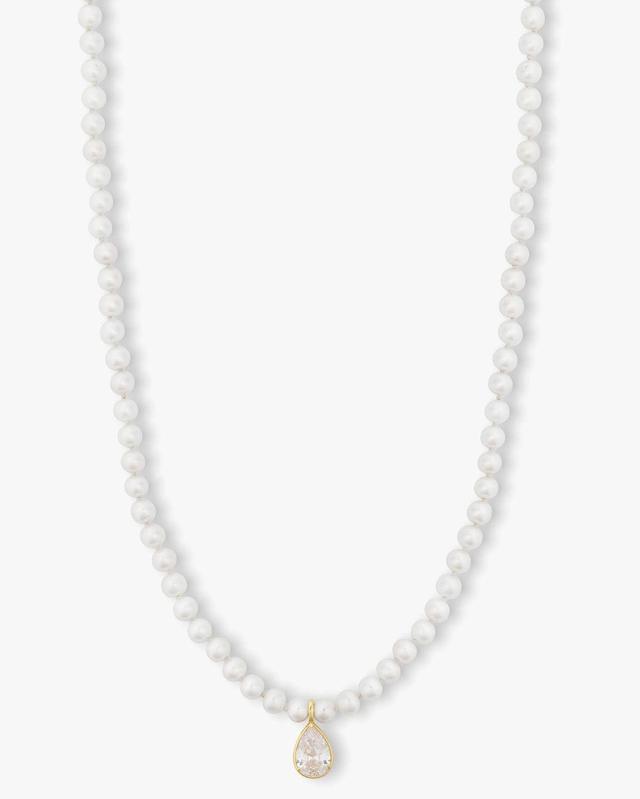 Perfect Pearl Necklace 30" w/Detachable Teardrop - Gold Product Image