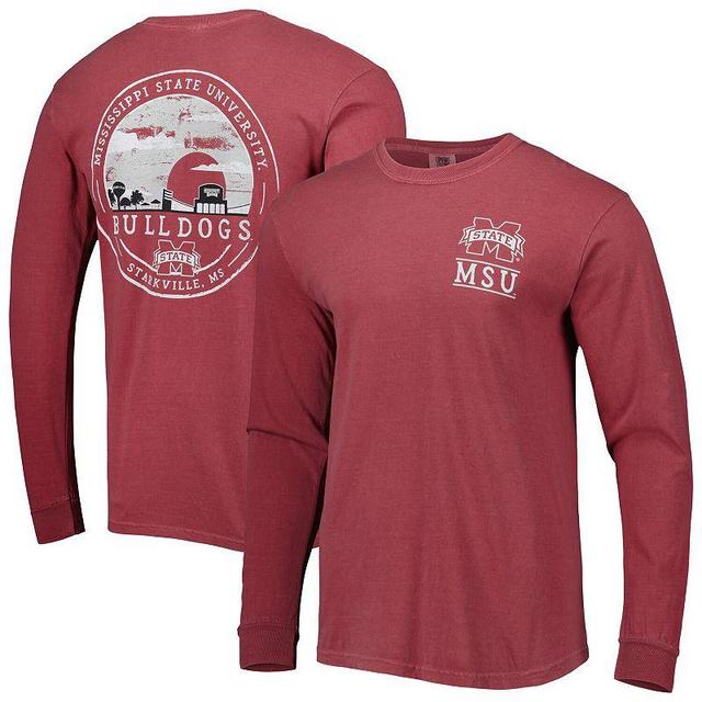 Mens Maroon Mississippi State Bulldogs Circle Campus Scene Long Sleeve T-Shirt Product Image