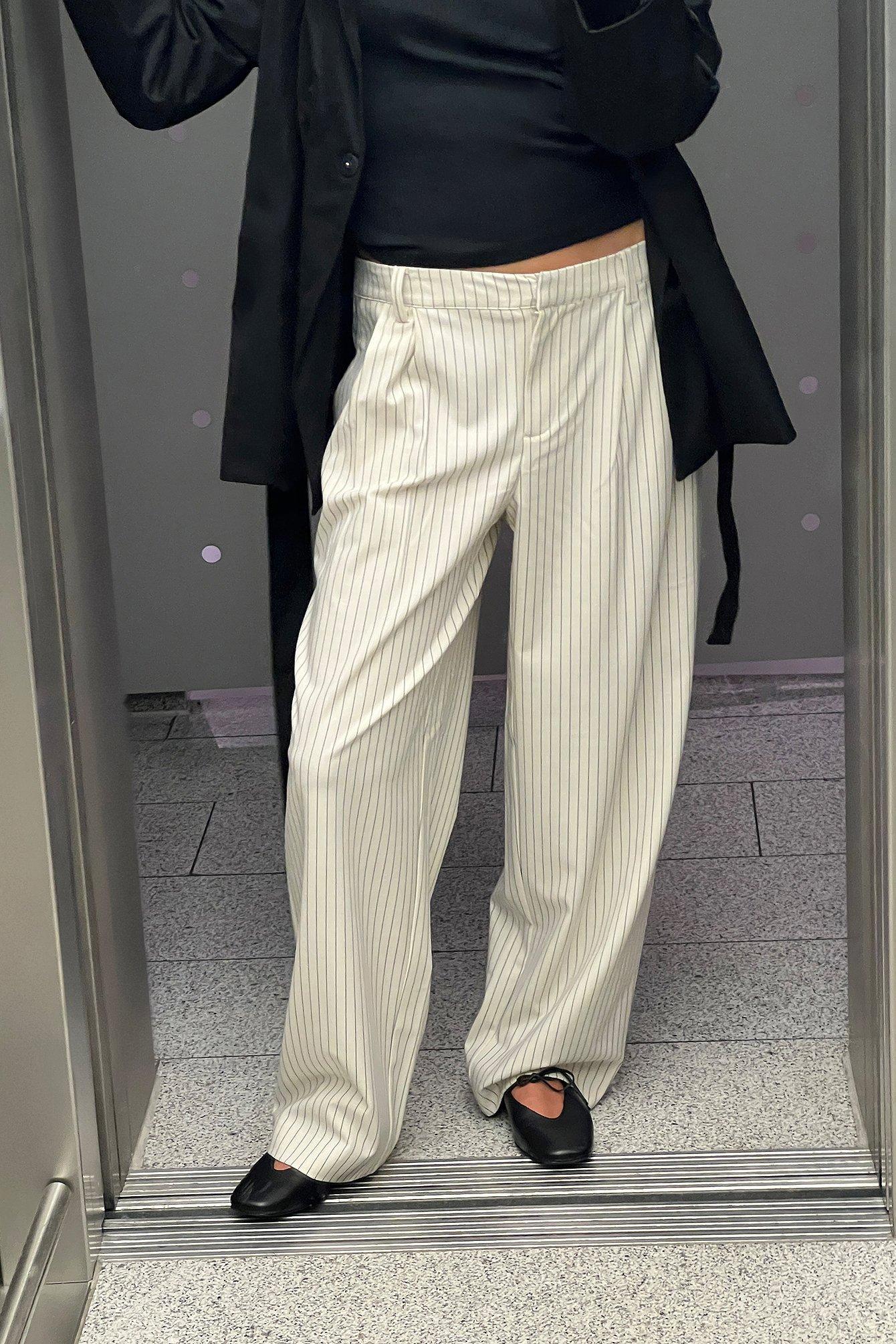 Low Waist Pleated Suit Pants Product Image