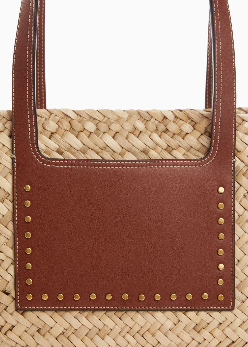 MANGO - Double strap basket bag - One size - Women Product Image