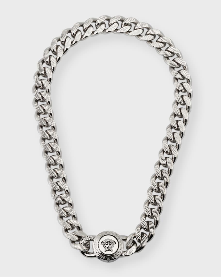 Mens Curb Chain Medusa Head Bracelet Product Image