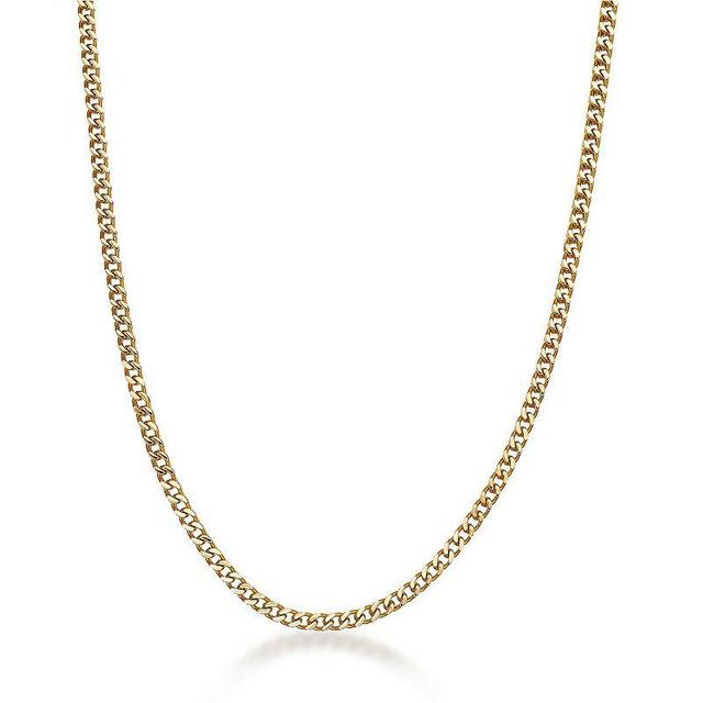 Mens LYNX Stainless Steel 4 mm Foxtail Chain Necklace Gold Tone Product Image