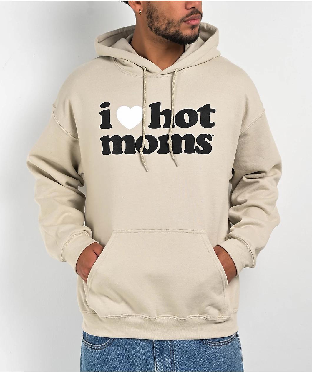 Danny Duncan I Heart Hot Moms Sand Hoodie product image