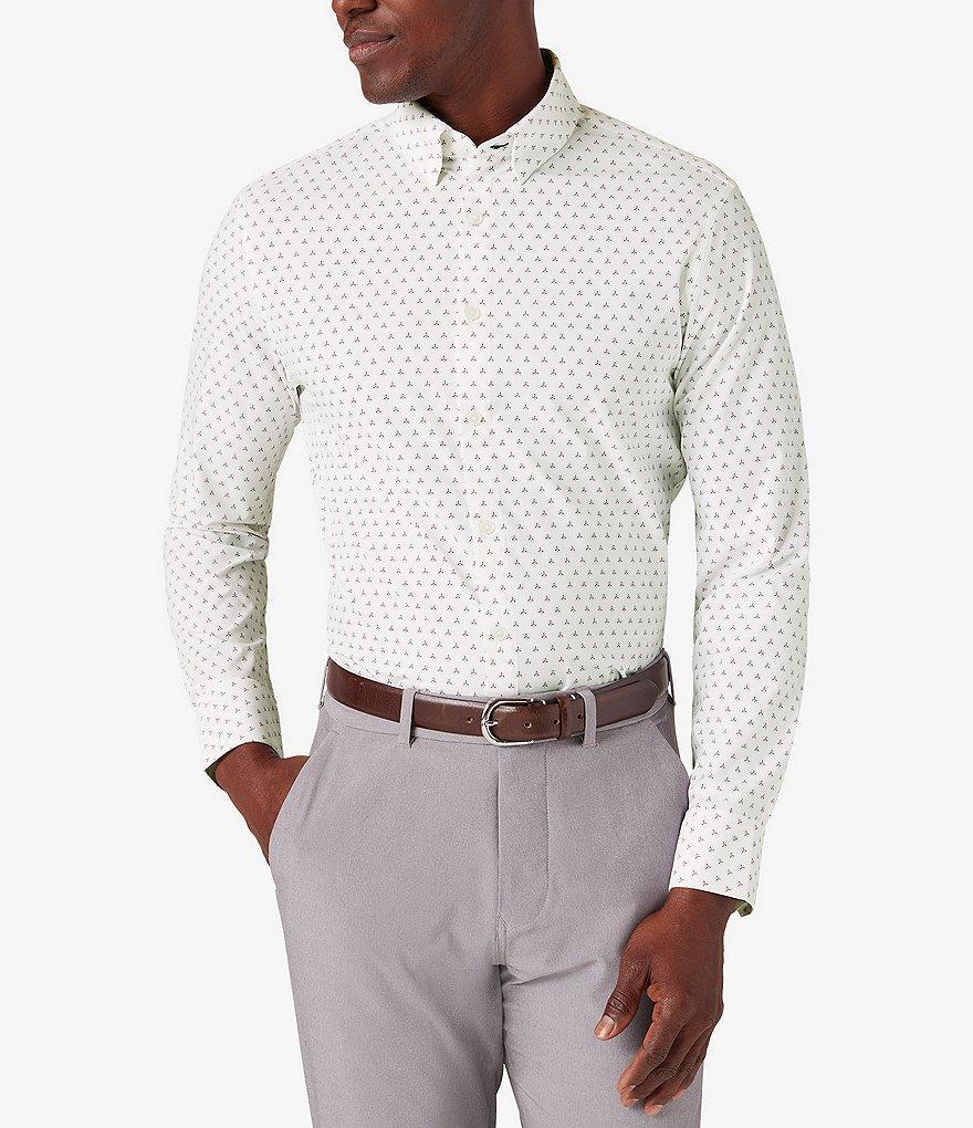 Mizzen+Main Performance Stretch Leeward Mini Print Long Sleeve Woven Shirt Product Image