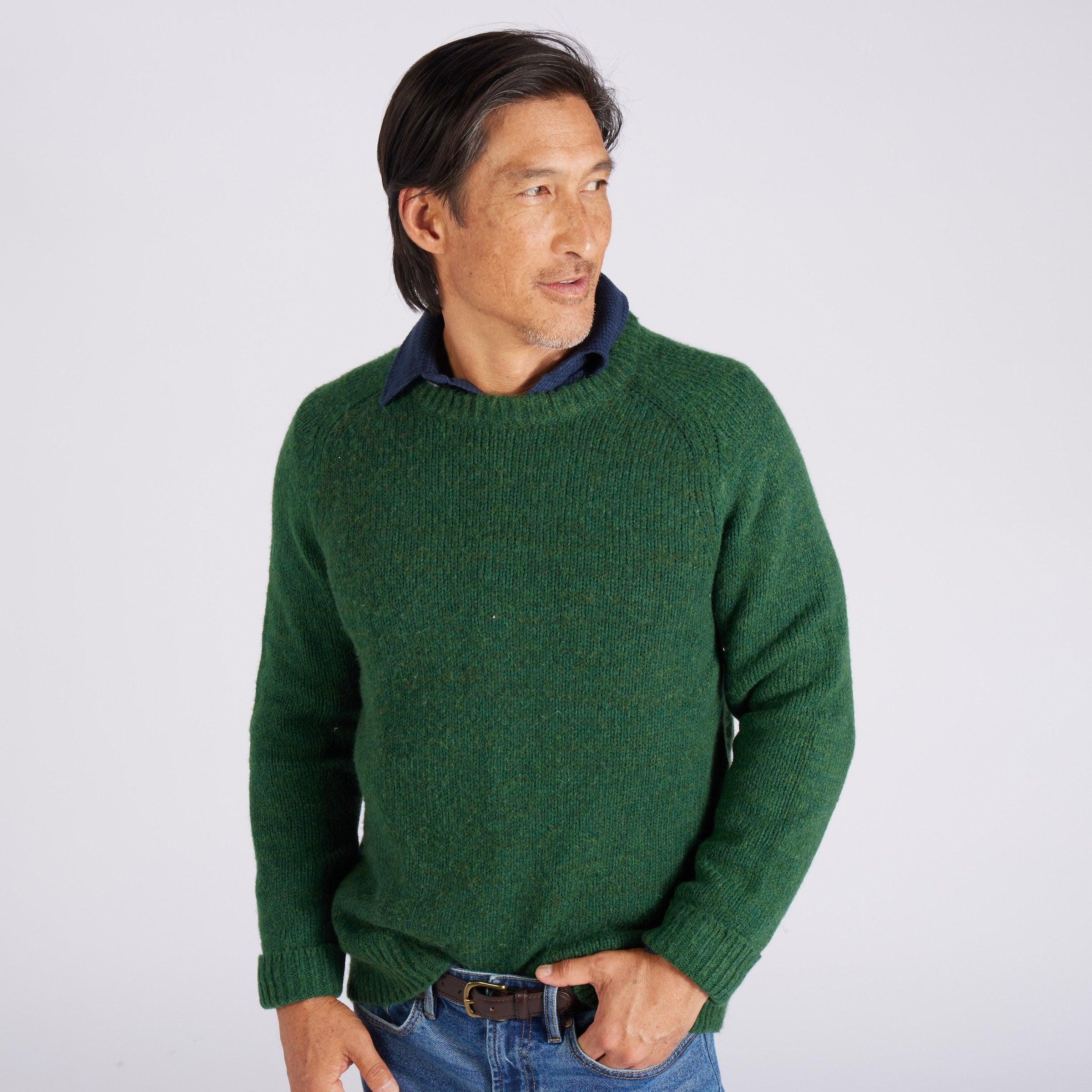 Collegiate Sweater Crew - Dark Green Product Image