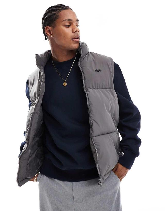 Pull&Bear puffer vest in gray Product Image