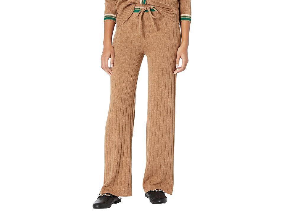 MONROW Sweater Rib Lounge Sweatpants (Camel) Women's Clothing Product Image