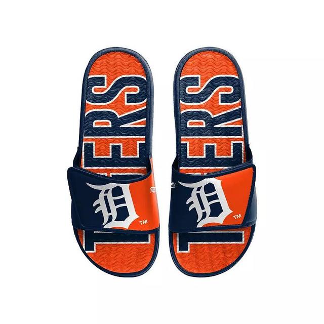 Mens FOCO Detroit Tigers Logo Gel Slide Sandals Product Image