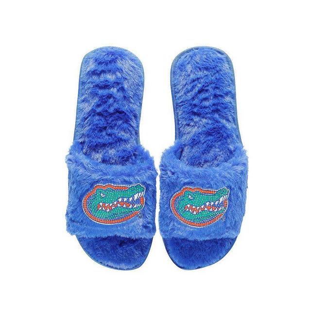 Womens FOCO Royal Florida Gators Rhinestone Fuzzy Slippers Product Image