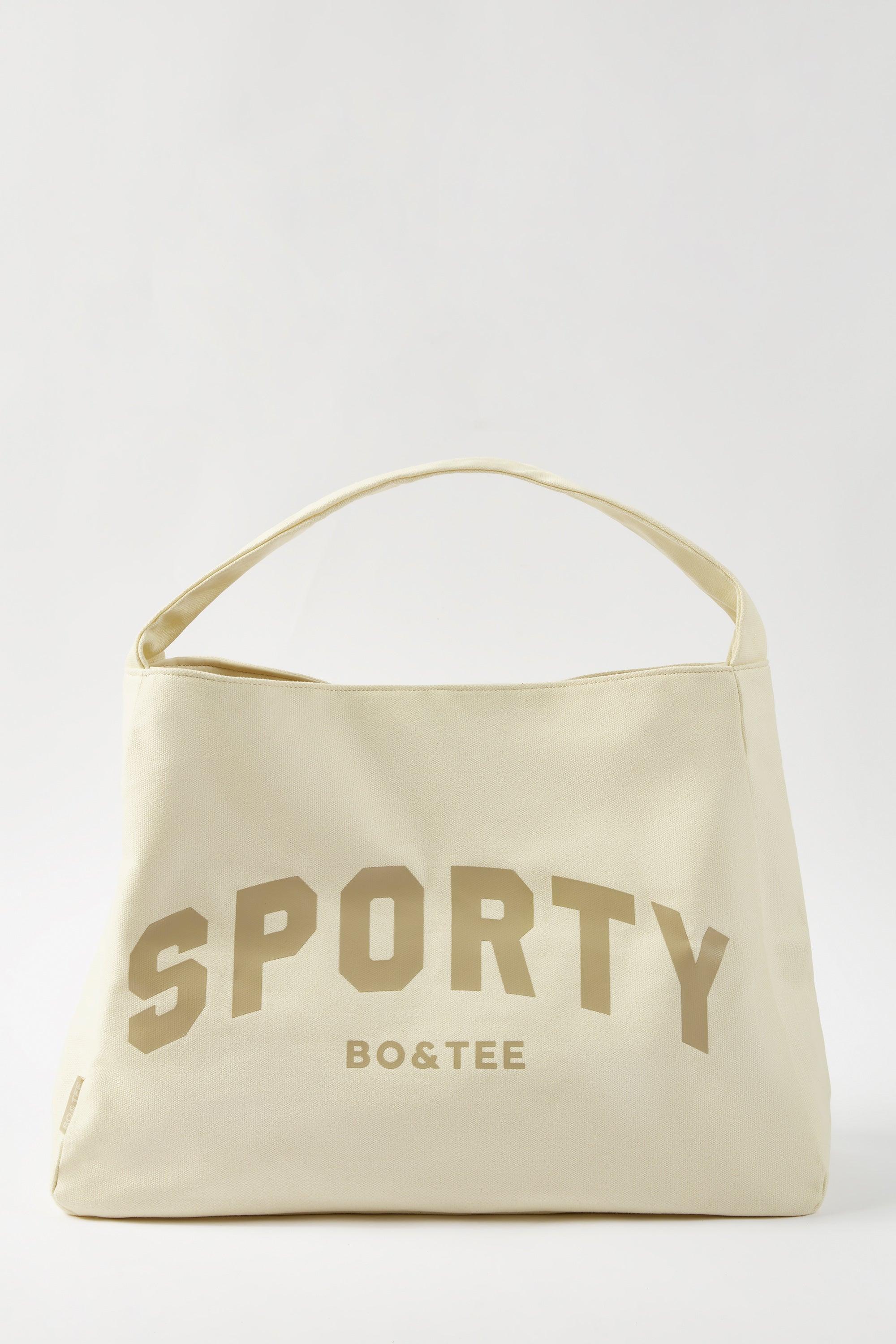 Sporty Oversized Tote Bag in Bone Product Image