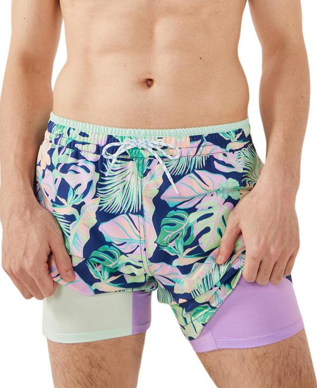 Chubbies Mens The Night Faunas Quick-Dry 5-1/2 Swim Trunks with Boxer Brief Liner Product Image