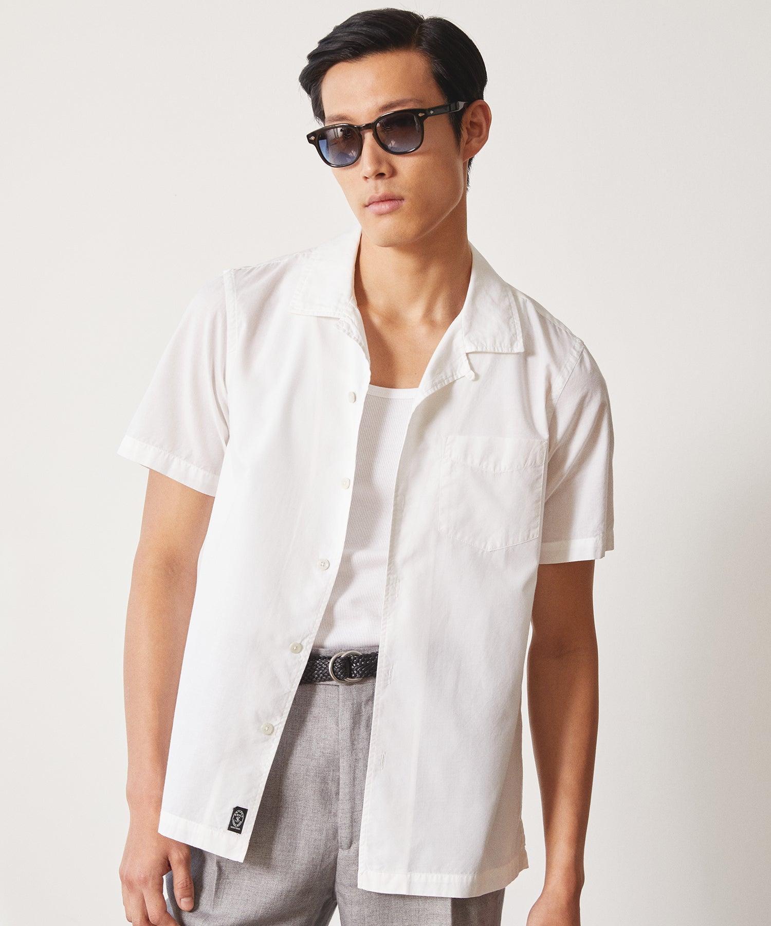 Summerweight Cafe Shirt in White Product Image