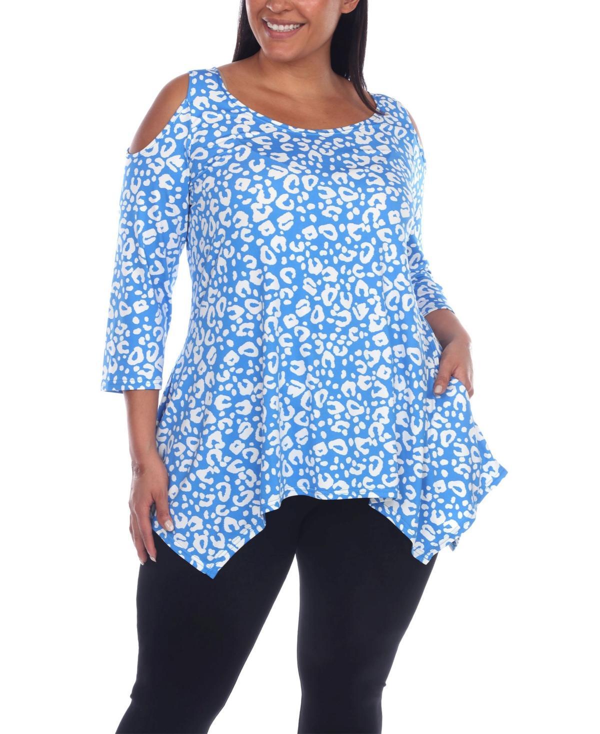 White Mark Plus Womens Scoop Neck 3/4 Sleeve Tunic Top, 2x Product Image