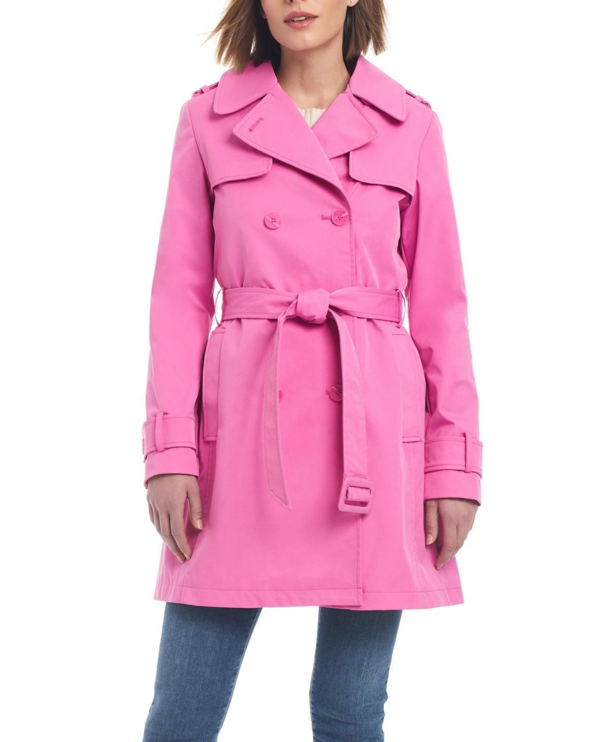 Women's Pleated Back Water-Resistant Trench Coat Product Image