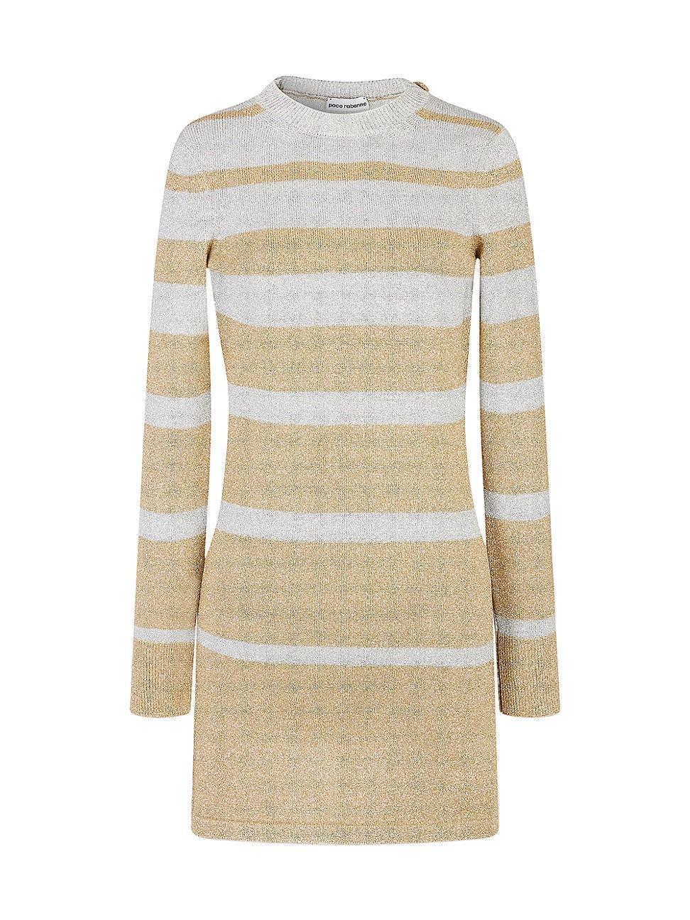 Womens Metallic Stripe Sweaterdress Product Image