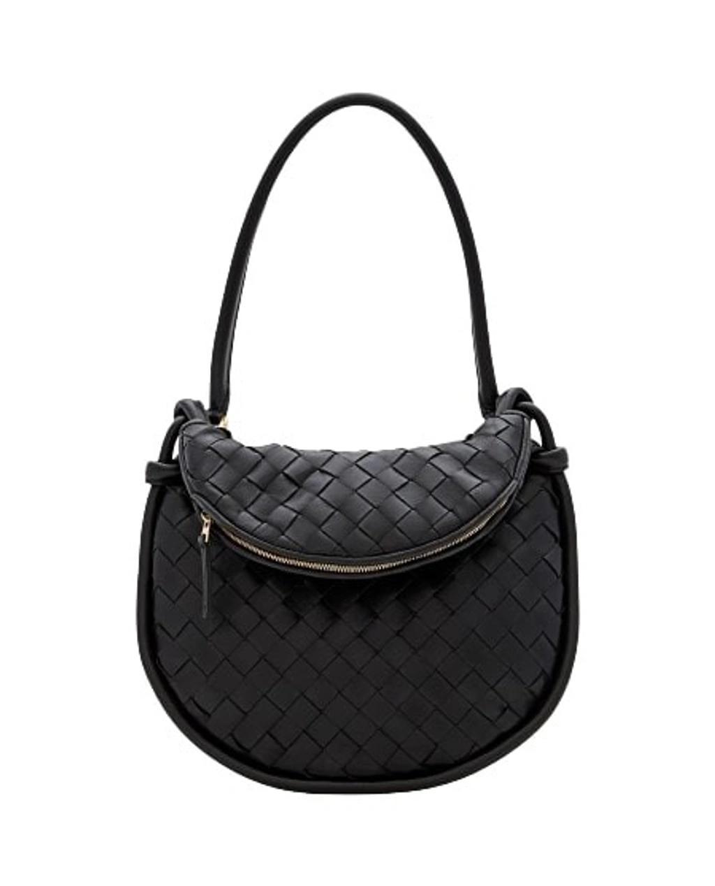 Black Intrecciato Flap Shoulder Bag Product Image