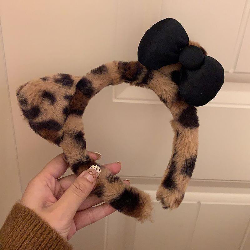 Leopard Bow Headband Product Image