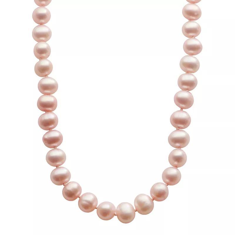 PearLustre by Imperial Dyed Freshwater Cultured Pearl Sterling Silver Necklace, Womens Pink Product Image