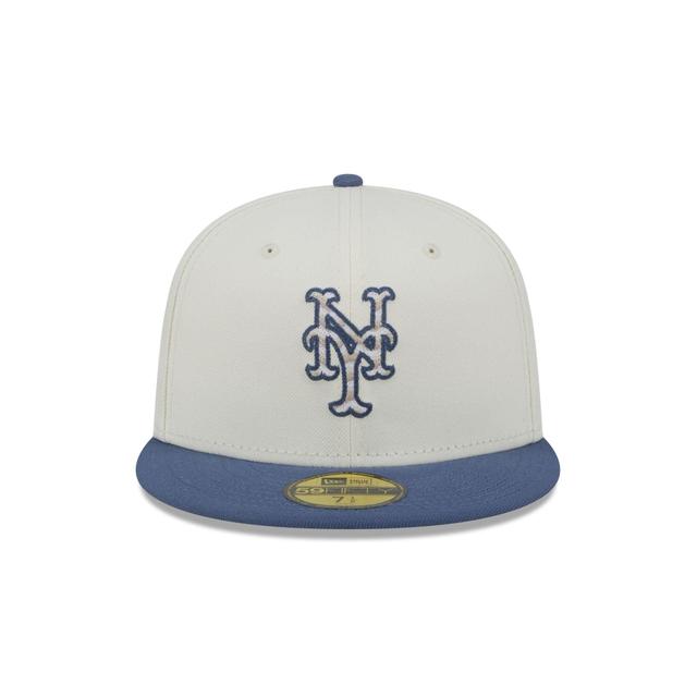 New York Mets Wavy Chainstitch 59FIFTY Fitted Hat Male Product Image