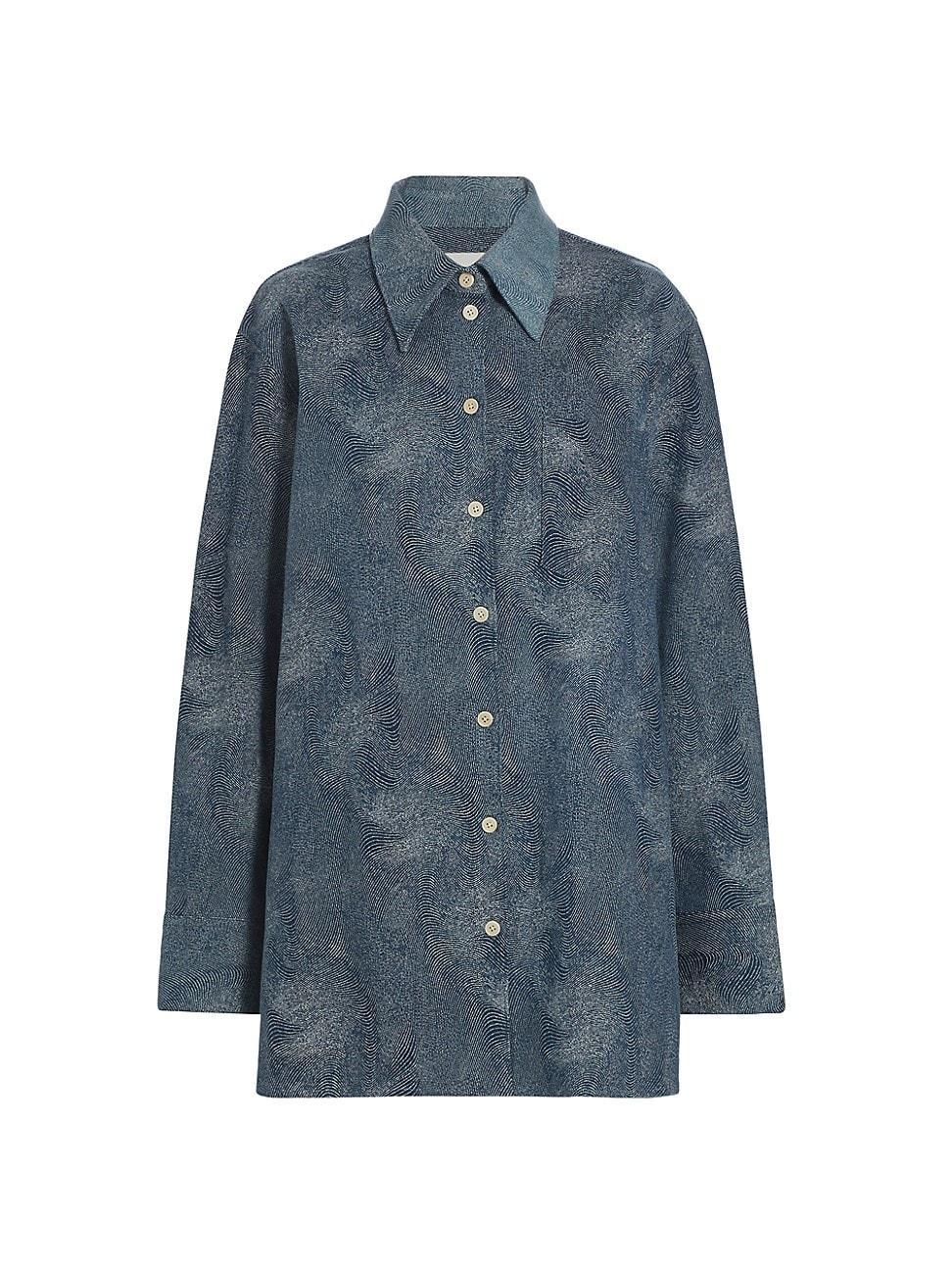 Womens Blufields Denim Jacquard Shirt Product Image