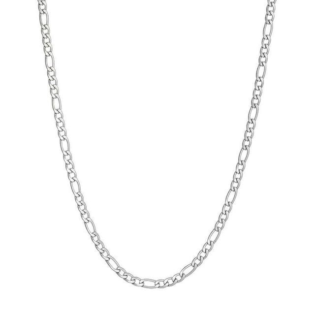 Mens LYNX Stainless Steel 4mm Figaro Chain Necklace Product Image