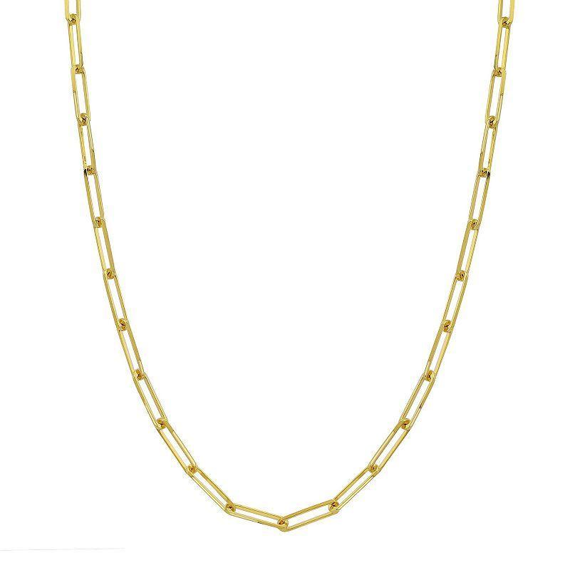 14k Gold Extra Long Link Chain Necklace, Womens Yellow Gold Product Image